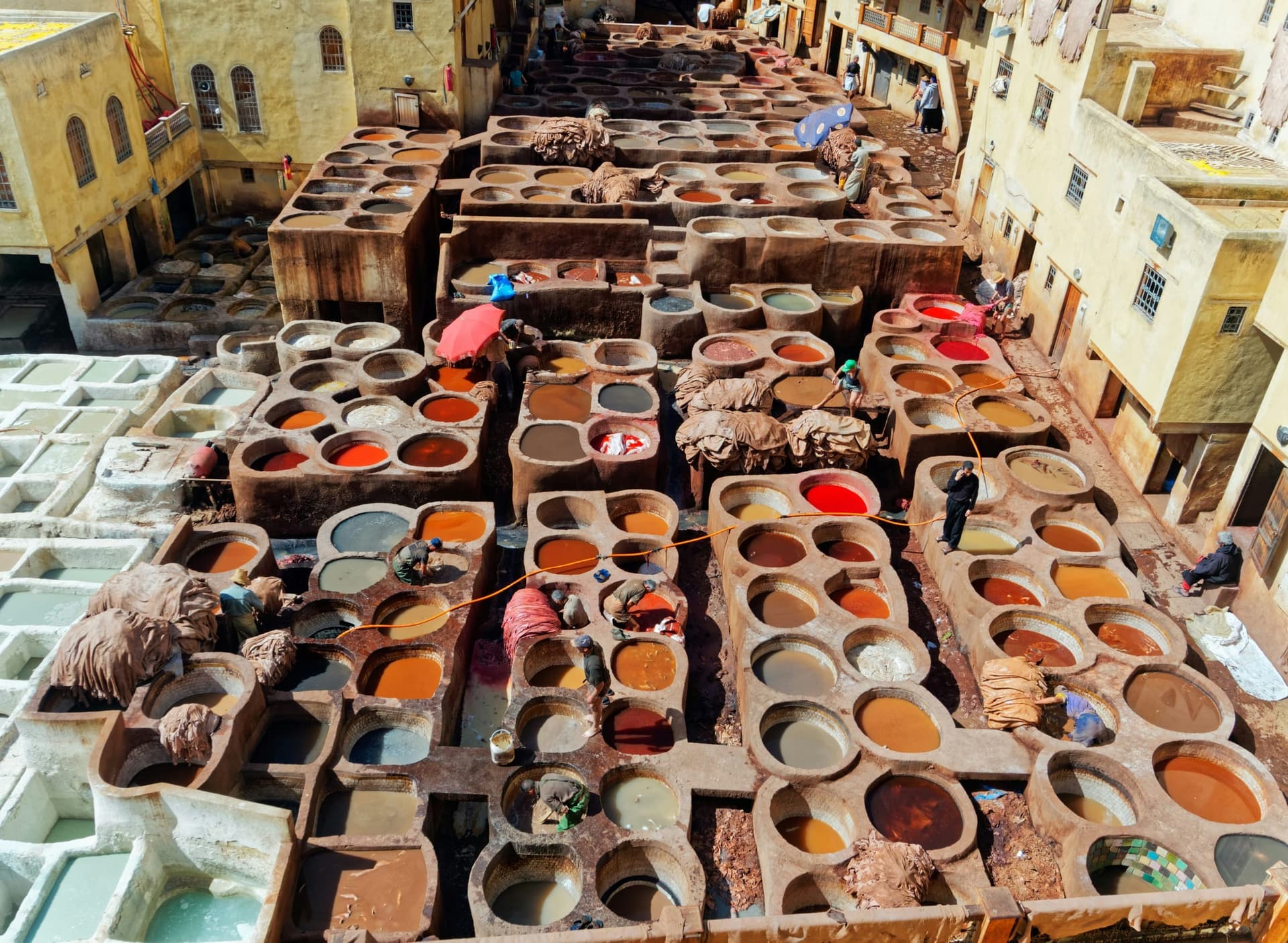 An artisan at work in a traditional Fes workshop